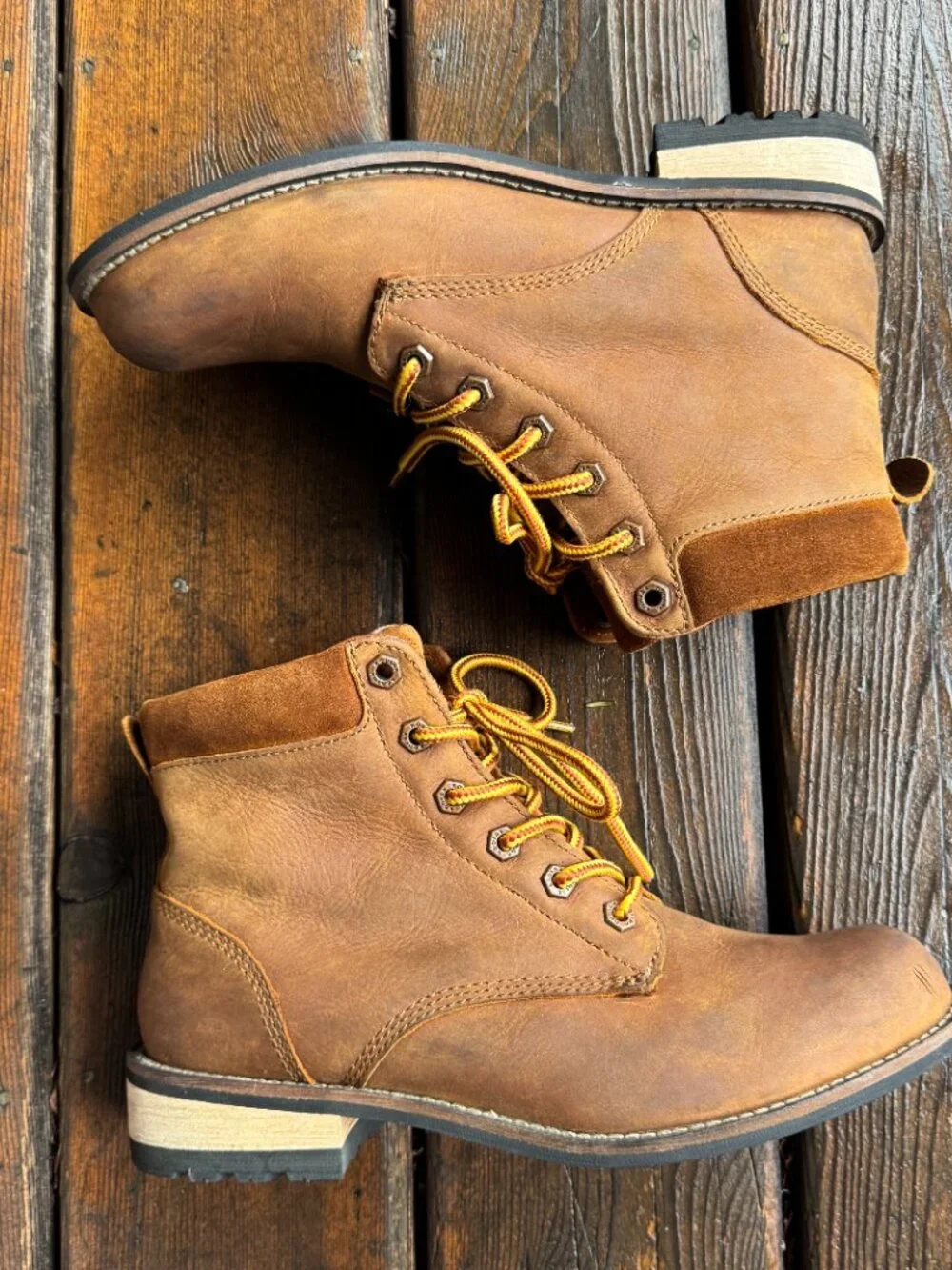 Kodiak Camel Color Waterproof Leather Lace Up Boots in Women's 9 - Picture 4 of 11